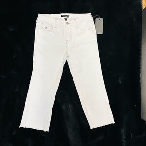 TRUE RELIGION Off White Pedal Pusher Capri  Bermuda Jeans